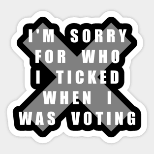 Voter regret Sticker